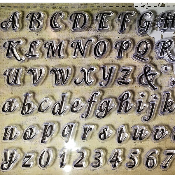Silikónová pečiatka - písmenká a čísla