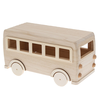 Drevené polotovary skladačka autobus drevená hračka